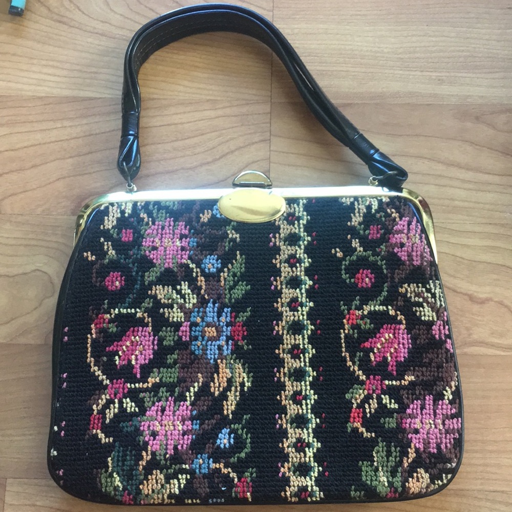 Vintage cross stitch purse